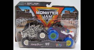 Truck double down 2-pack Truck 2-pieces Rainblow Bast & Racing Strippes - monstertruk 9 cm