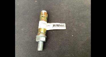 Keilbout met moer. 25 stuks. m10 x 80 mm. lang.verzinkt. deltafix.