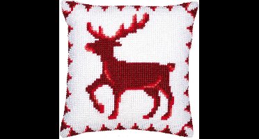 Borduurpakket Rendier kussen SET VAN 4 - Vervaco