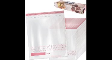Voedselzakken 34x27 cm 25 stuks - Gripzakjes voor Voedselopslag - Zakken voor Voedsel - Ziplock Bags - Zakjes - Gripzakken