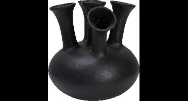 Lesli Living Vaas Tulp metaal zwart ø30x30cm