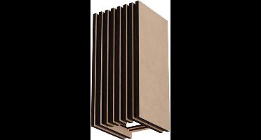 Brick Wandlamp hout Up & Down h:20 cm Naturel - Modern - Blij Design