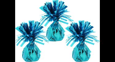 Haza Ballon gewichtjes - 5x - lichtblauw - 170 gram - gewichtjes voor helium ballontrosjes