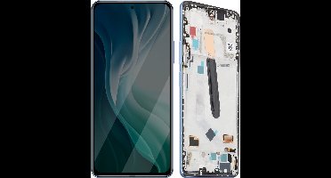 Xiaomi, Scherm + Kader Geschikt voor Xiaomi Mi 11i 5G Volledig scherm Blok Originele Celeste, Zilver