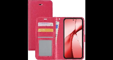 Hoesje - Met Pasjeshouder - Geschikt voor OnePlus Nord CE4 - Luxe Bookcase Portemonee - Flip Case - Kunstleer Book Case - Flipcase - Book Cover - Walletcase - Portemonneehoes - Donkergroen