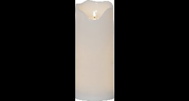 Star Trading kaars Flamme Grand, zuilkaars, wit, LED, timer, warm wit, voor buiten, 40 cm