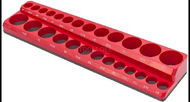 HBM magnetische accessoirehouder voor 26 stuks 1/2 inch Engelse maten, rood