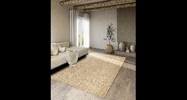 Flycarpets Villeroy & Boch - Jute Vloerkleed - Rosalie - Naturel / Goud - 80x200 cm