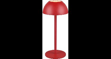 LED Tafellamp - Torna Rado - 1.7W - Warm Wit 3000K - Oplaadbare batterijen - Rood - Kunststof