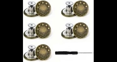 Jeans Taille Knopen Spijkervrij Verstelbare Taille Verlengers Knopen Afneembare Kleding Broek Taille Gesp Met Schroevendraaier 5pcs