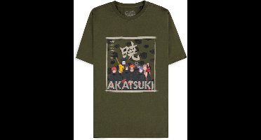 Naruto - Akatsuki Clan Heren T-shirt - S - Groen