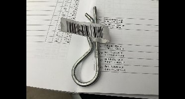 borgclip. borgveer verzinkt 4 mm. dik x 90mm. lang. 1 stuks. deltafix.