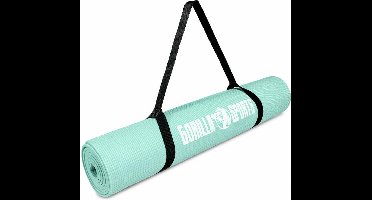 Gorilla Sports Yogamat - Fitnessmat - PVC - 180 x 60 x 0,5 – Lichtblauw