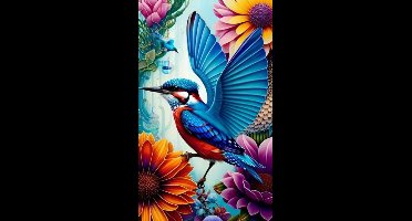 Diamond painting - 30 x 40 cm - Vogel bos - Diamond painting volwassenen - Hobby - Knutselen - Vrije tijd - Puzzel