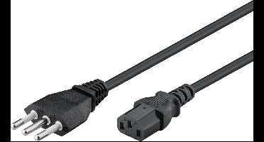 Goobay Koud apparaat kabel Italië, 1,8 m, zwart