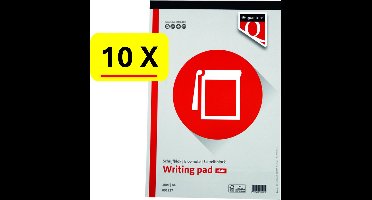 10 x Schrijfblok Quantore - A4 - blanco - 100vel - 60gr - voordeelset