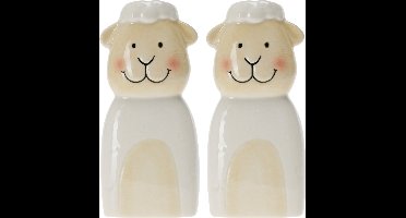 Waterverdamper radiator - 2x - schaap - kunststeen - kinderkamer - 18 cm - luchtbevochtiger