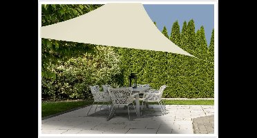 Pro Garden Schaduwdoek/zonnescherm - polyester - gebroken wit - 3 x 3 x 3 meter
