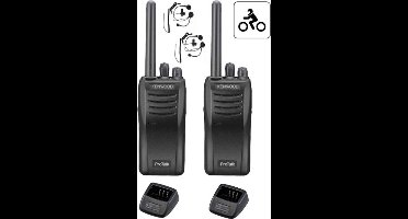 Motorset van 2 stuks Kenwood TK-3501 met helm headset en laders