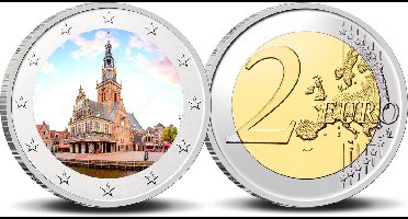 2 Euro munt kleur Alkmaar