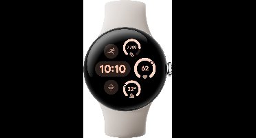 Google Pixel Watch 3 - Smartwatch - 41mm - Zilver/Porselein
