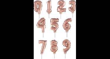 ESPA - Taarttopper ballon nummer roségoud 12,7 cm