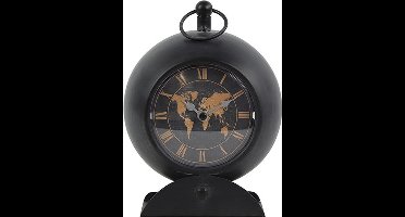 Tafelklok Teun zwart/zwart - L7B16H20,5CM