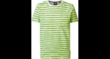 Petrol Industries - Heren Gestreept T-shirt Seabrook - Groen - Maat XXL