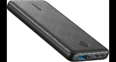 Anker PowerCore Slim 10.000 mAh - USB-C - 2 port Zwart- Powerbank