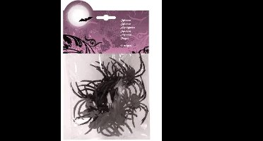 6 zak met 12 spinnen zwart 74466