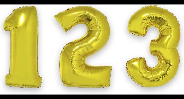 ESPA - Enorme goudkleurige aluminium cijfer ballon