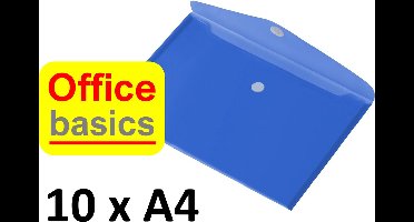 10 x Enveloptas Office Basics - A4 - dwars - blauw