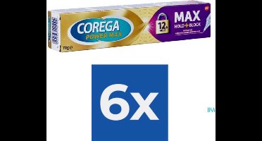 Corega - Kleefpasta - Power Max - Max Hold+Block - 70gr x 6