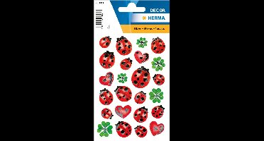 Haza Original Stickers Lieveheersbeestjes 48 Stuks Rood/groen