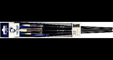 Penselen set serie 211 nrs 8-12-16 FSC olieverf acrylverf