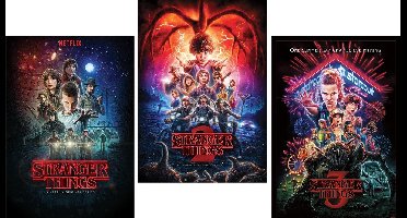Stranger Things posters - set van 3 verschillende posters - Netflix - Eleven - formaat 61 x 91.5 cm