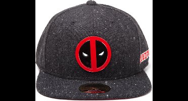 Marvel Deadpool - Metal Badge Logo Snapback Pet - Zwart