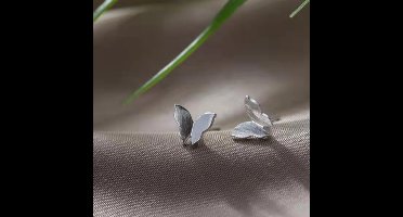 Gading® zilveren Oorknoppjes - meisjes dames Oorknoppen met vlinder-  7mm-6mm-Zilver 925