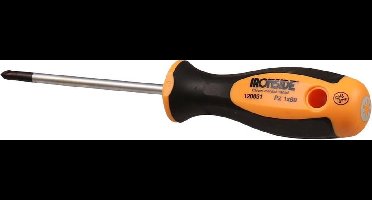 Ironside Schroevendraaier PZ1 — Pozidrive PZ1, 2-componenten handvat, Cr-Mo-V staal Pozidrive PZ1, PZ1 schroevendraaier ergonomisch, Cr-Mo-V schroevendraaier