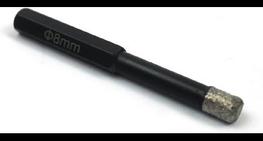 Ivana Diamanttegelboor - Zwart - 6-Kant - 8.0mm