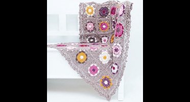 Durable Haakpakket Coaster Square deken taupe - Jip by Janneke - dekens