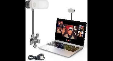 VIJIM CL12 - Mini Videolamp - met zuignap - voor videobellen - LED - 2W - 340 Lumen - USB-C - Zwart
