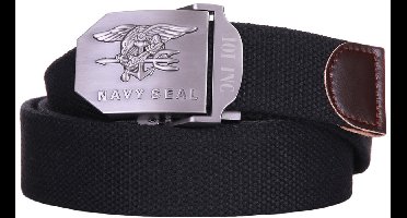 101 INC - Web belt style 1 Navy Seal (kleur: Zwart / maat: 52-130)