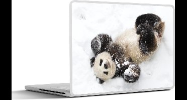Laptop sticker - 10.1 inch - Panda - Sneeuw - Baby - 25x18cm - Laptopstickers - Laptop skin - Cover