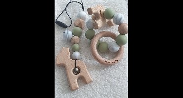 Giftset baby, kraamcadeau, baby speelgoed, baby geschenk, kraamkado, babyshower