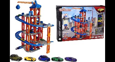 Majorette Motor Lift Center + 5 Cars