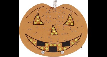 Whadda Soldeerkit, DIY, Halloweenpompoen, 25 LEDs, knipperend kaarseffect, aan/uit-schakelaar