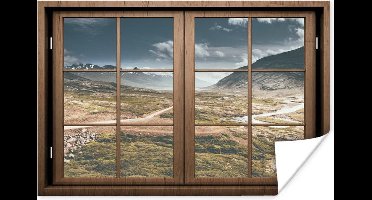 Poster Doorkijk - Berg - Pad - 30x20 cm