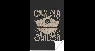 Poster Vintage - Zeilen - Hoed - 20x30 cm - Vaderdag cadeau - Geschenk - Cadeautje voor hem - Tip - Mannen