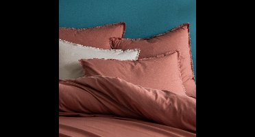 Matt & Rose Dekbedovertrek Terracotta - Tweepersoons - 200 x 200 cm, zonder kussenslopen - Katoen